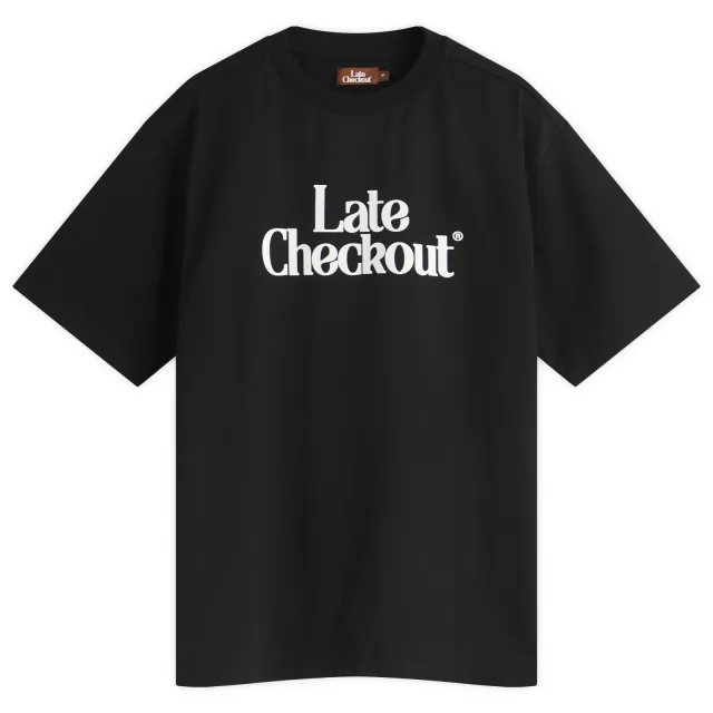 Late Checkout Men's Logo T-Shirt Black