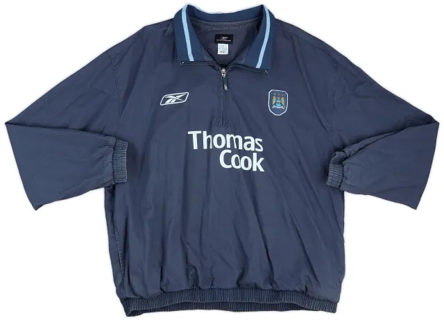 2004-05 Manchester City Reebok 1/4 Zip Drill Top - 8/10 - (XXL)