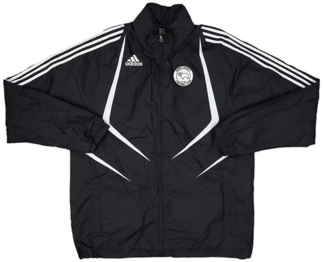 2009-10 Derby County adidas Hooded Rain Jacket - 9/10 - (L/XL)