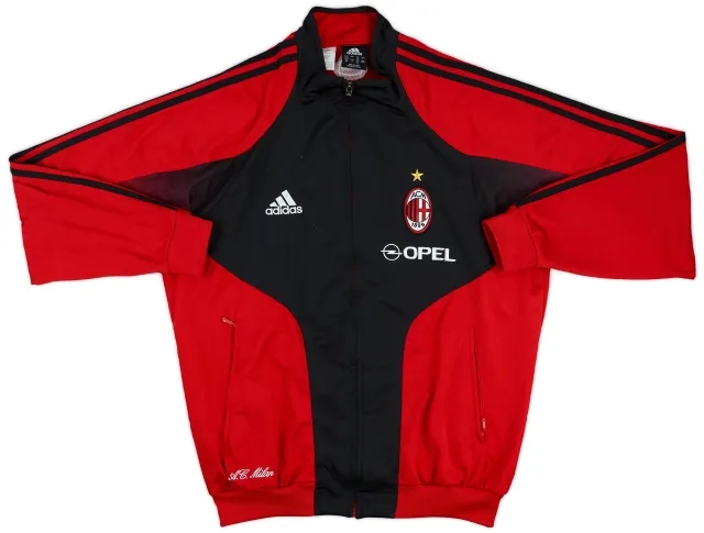 2004-05 AC Milan adidas Track Jacket - 8/10 - (L)