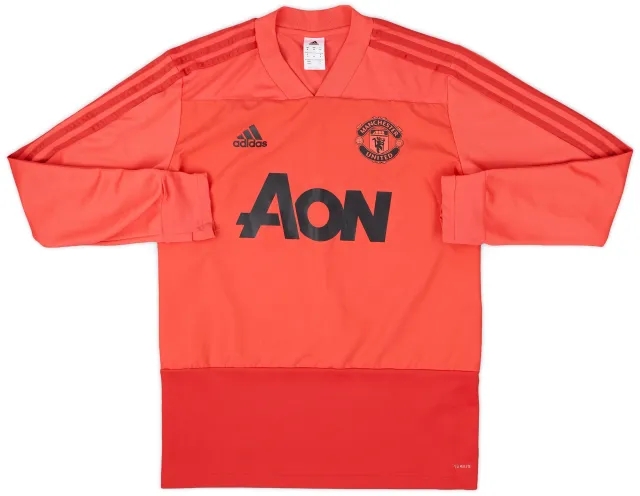 2018-19 Manchester United adidas Sweat Top - 8/10 - (M)