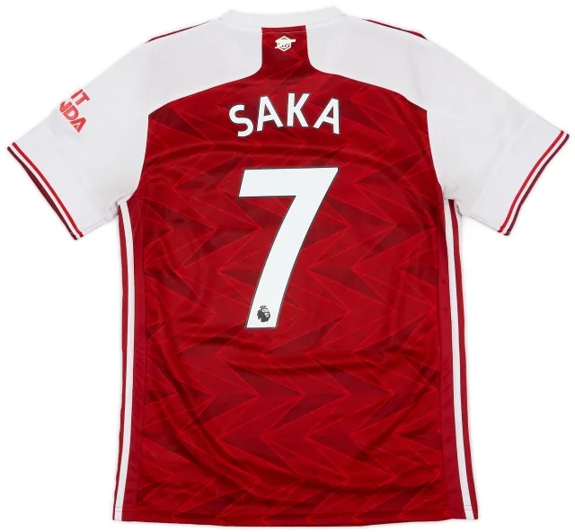 adidas 2020-21 Arsenal Home Shirt Saka #7 - 5/10 - (M)