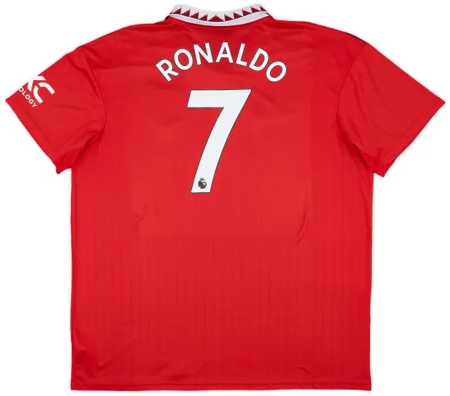 adidas 2022-23 Manchester United Home Shirt Ronaldo #7 - 8/10 - (XXL)