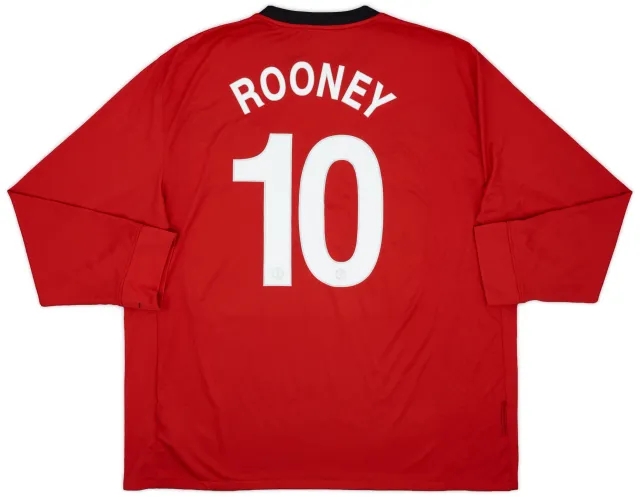 Nike 2009-10 Manchester United Home L/S Shirt Rooney #10 - 8/10 - (3XL)