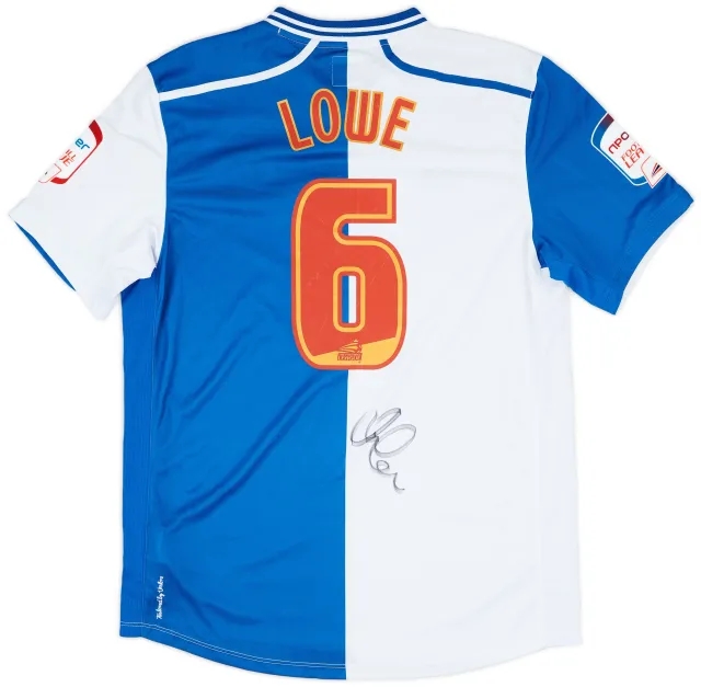 Umbro 2012-13 Blackburn Match Issue Signed Home Shirt Lowe #6
