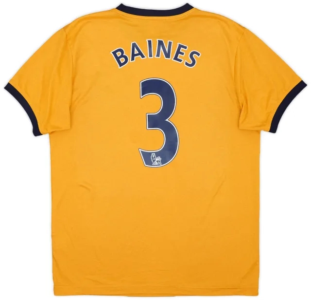 LeCoqSportif 2011-12 Everton Away Shirt Baines #3 - 9/10 - (M)