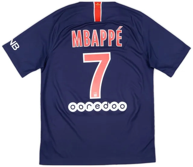 Nike 2018-19 Paris Saint-Germain Home Shirt Mbappe #7 - 9/10 - (M)