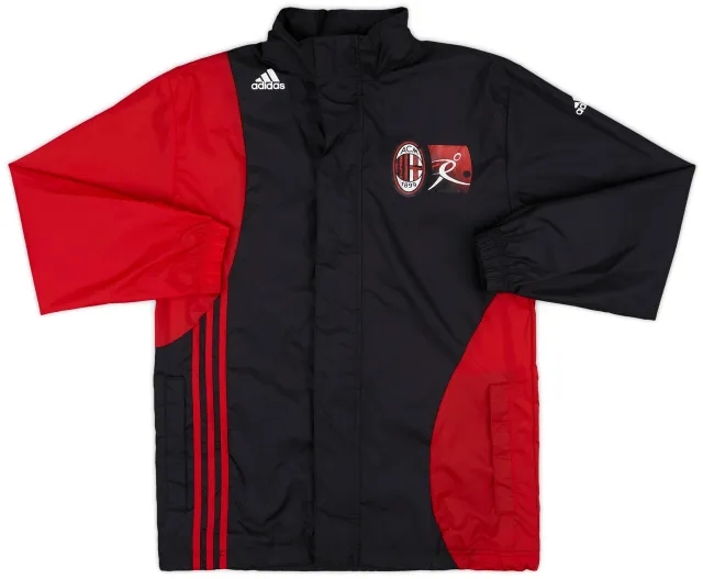 2009-10 AC Milan Academy adidas Hooded Rain Jacket - 9/10 - (XL.Boys)