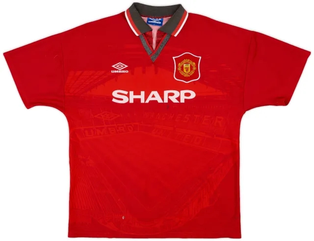 Umbro 1994-96 Manchester United Home Shirt - 4/10 - (L)