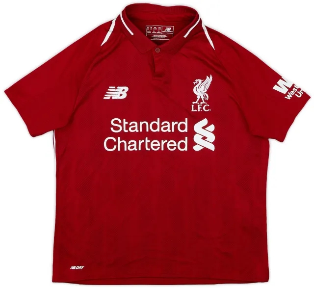 NewBalance 2018-19 Liverpool Home Shirt - 9/10 - (M.Boys)