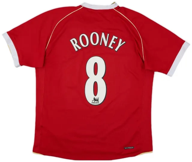 Nike 2006-07 Manchester United Home Shirt Rooney #8 - 7/10 - (M)