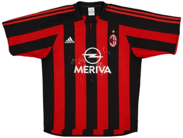 adidas 2003-04 AC Milan Home Shirt - 4/10 - (M)