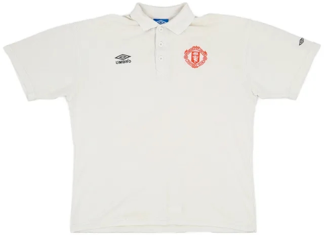 1993-95 Manchester United Umbro Polo Shirt - 9/10 - (XL)