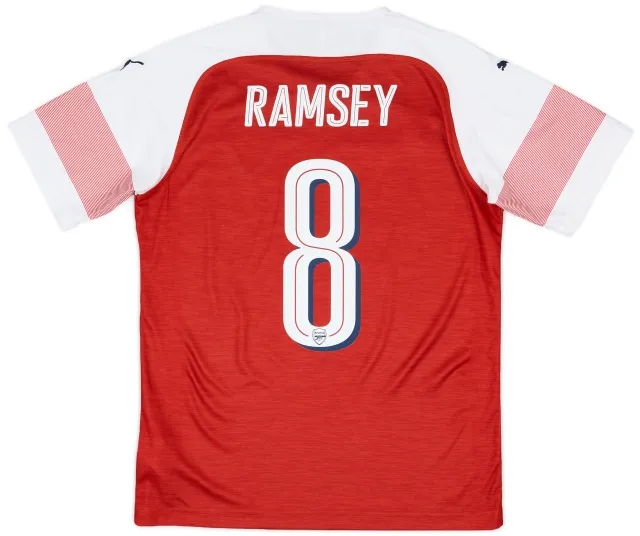 Puma 2017-18 Arsenal Home Shirt Ramsey #8 - 8/10 - (M)