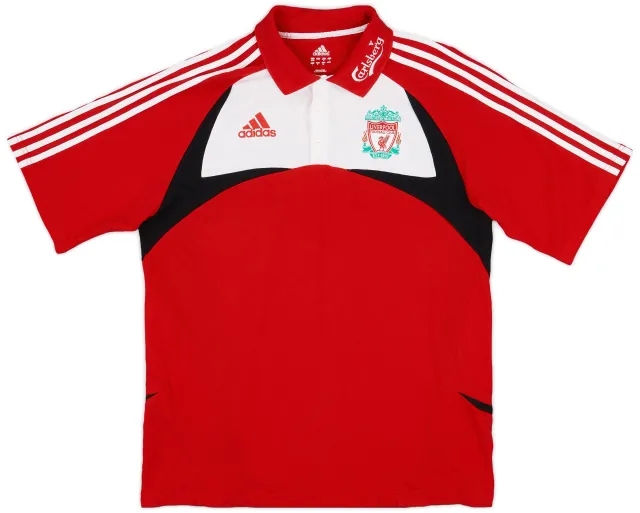 2007-08 Liverpool adidas Polo Shirt - 8/10 - (L)