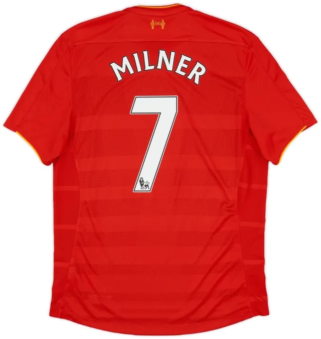 NewBalance 2015-16 Liverpool Home Shirt Milner #7 - 7/10 - (L)