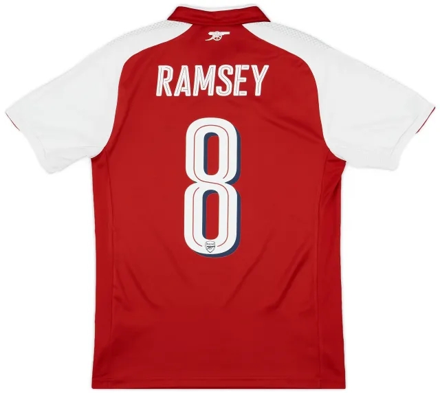 Puma 2017-18 Arsenal Home Shirt Ramsey #8 - 7/10 - (S)