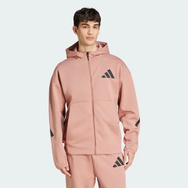 Manchester United x adidas Z.N.E. Full Zip Hoodie Pink