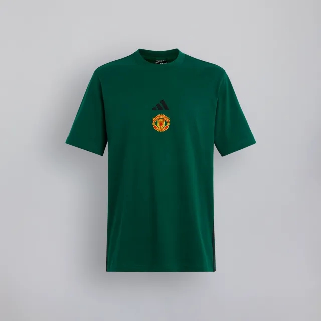 Manchester United x adidas Essentials 3-Stripes Single Jersey T-Shirt Green