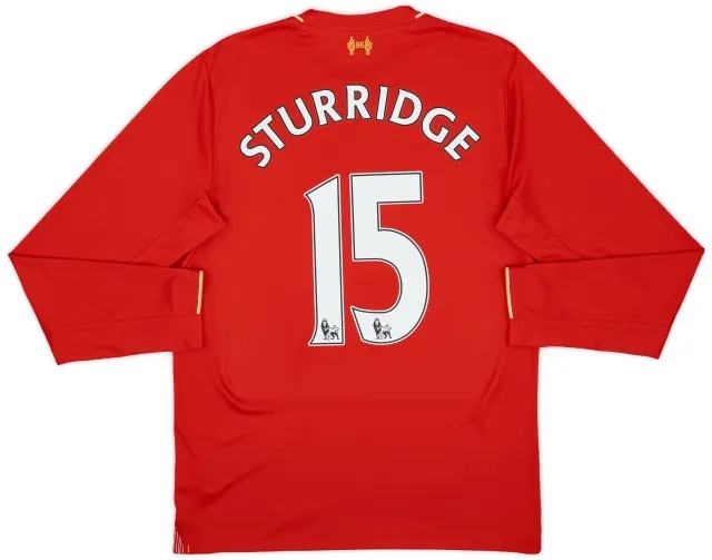 NewBalance 2015-16 Liverpool Home L/S Shirt Sturridge #15 - 9/10 - (S)