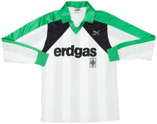 Puma 1987-89 Borussia Monchengladbach Home L/S Shirt - 9/10 - (S)