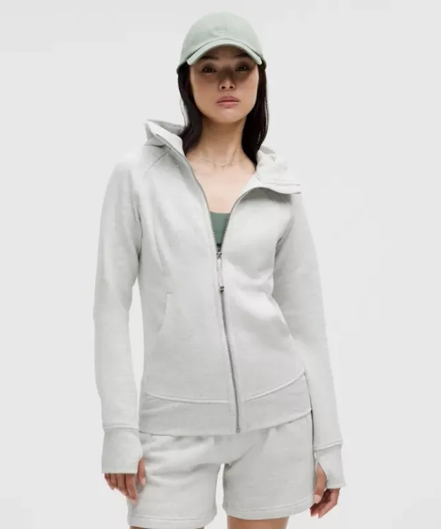 lululemon IE lululemon – Women's Scuba Full-Zip Hoodie – Color Light Grey/Grey – Size 6