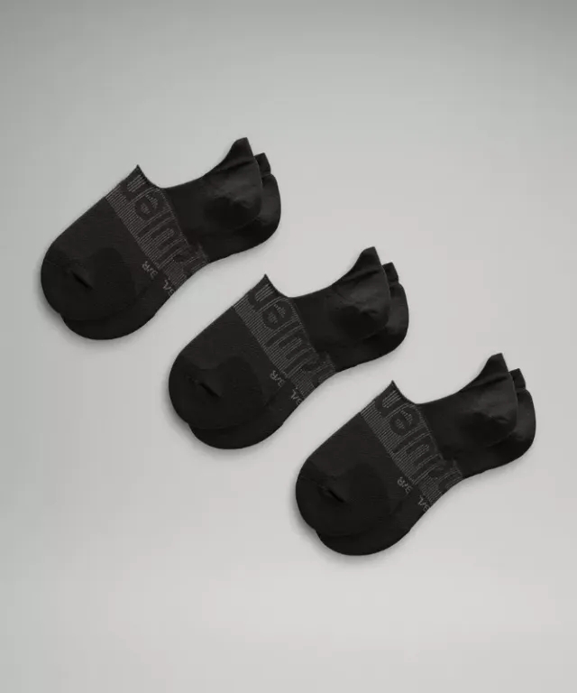 lululemon IE lululemon – Men's Power Stride No-Show Socks with Active Grip 3 Pack – Color Black – Size XL