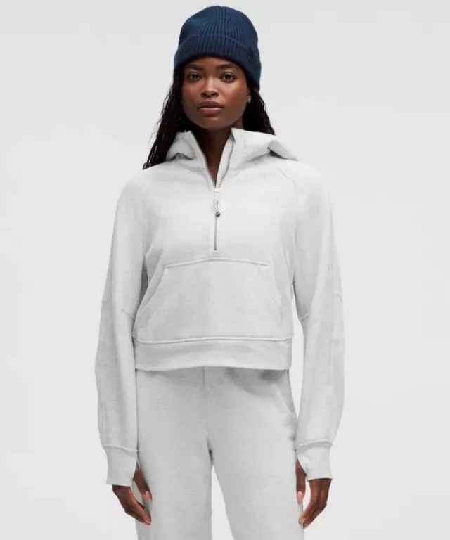lululemon IE lululemon – Women's Scuba Oversized Half-Zip Hoodie – Color Light Grey/Grey – Size XS/S