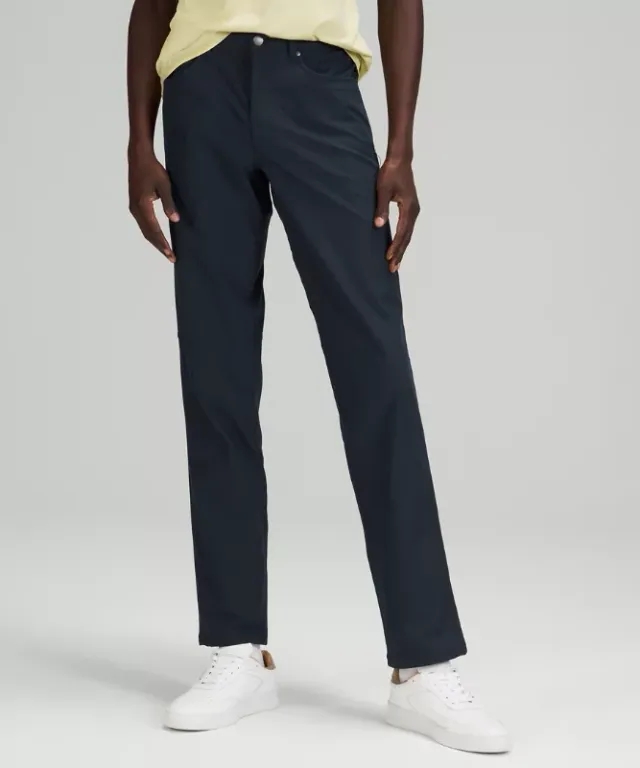 lululemon IE lululemon – Men's ABC Classic-Fit 5 Pocket Trousers 32L Warpstreme – Color Blue – Size 35