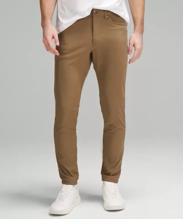 lululemon IE lululemon – Men's ABC Slim-Fit 5 Pocket Trousers 34L Warpstreme – Color Brown – Size 46