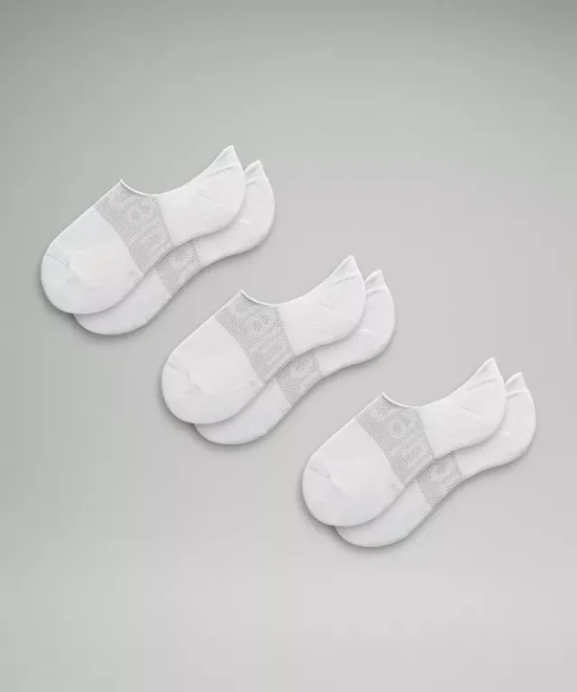 lululemon IE lululemon – Women's Power Stride No-Show Socks with Active Grip 3 Pack – Color White – Size S