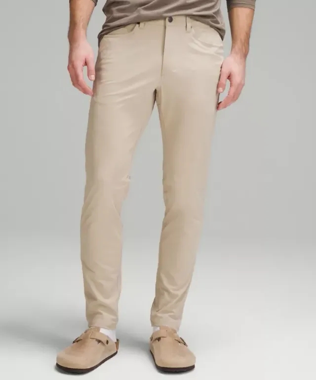 lululemon IE lululemon – Men's ABC Slim-Fit 5 Pocket Trousers 30L Warpstreme – Color Khaki – Size 40