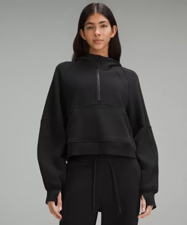 lululemon IE lululemon – Women's Scuba Oversized Half-Zip Hoodie – Color Black – Size XL/2XL