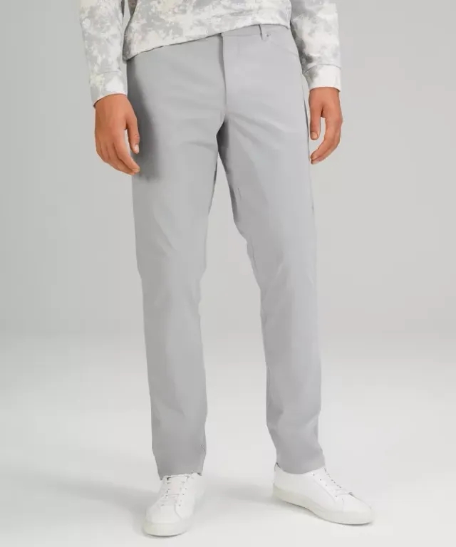 lululemon IE lululemon – Men's ABC Classic-Fit 5 Pocket Trousers 32L Warpstreme – Color Silver/Grey – Size 46