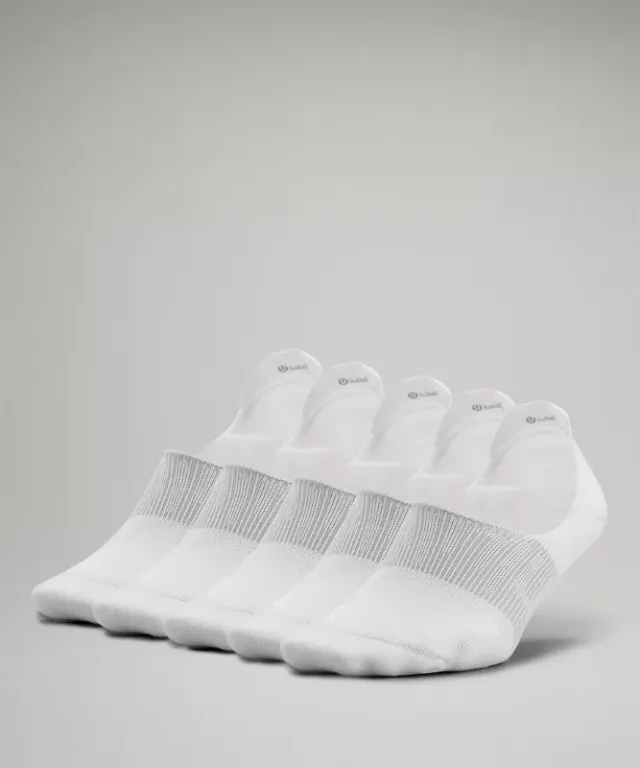 lululemon IE lululemon – Women's Power Stride No-Show Socks with Active Grip 5 Pack – Color White – Size M