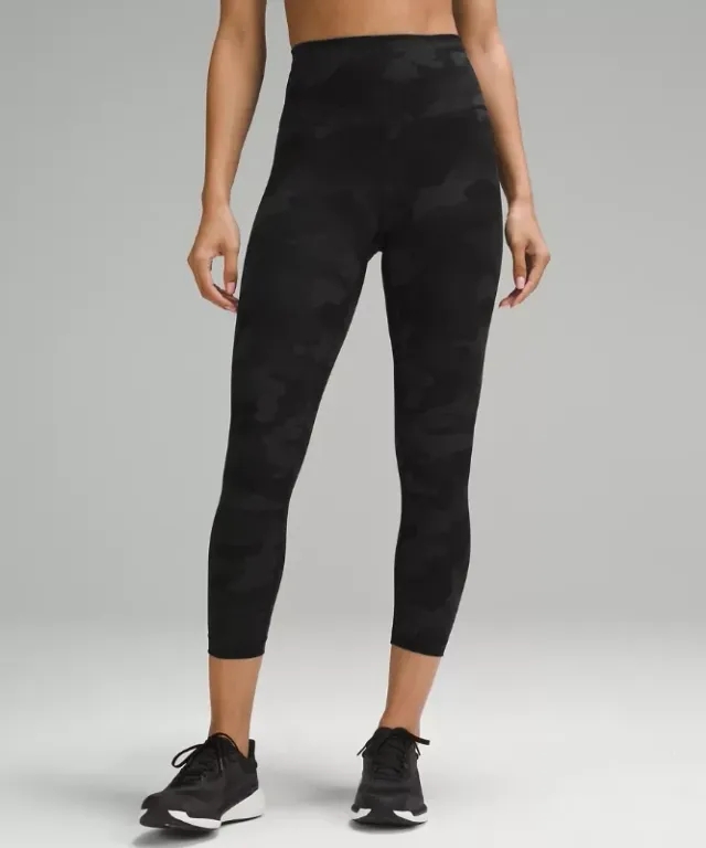 lululemon IE lululemon – Women's Wunder Train High-Rise Crop Leggings – 23 – Color Camo/Black – Size 8