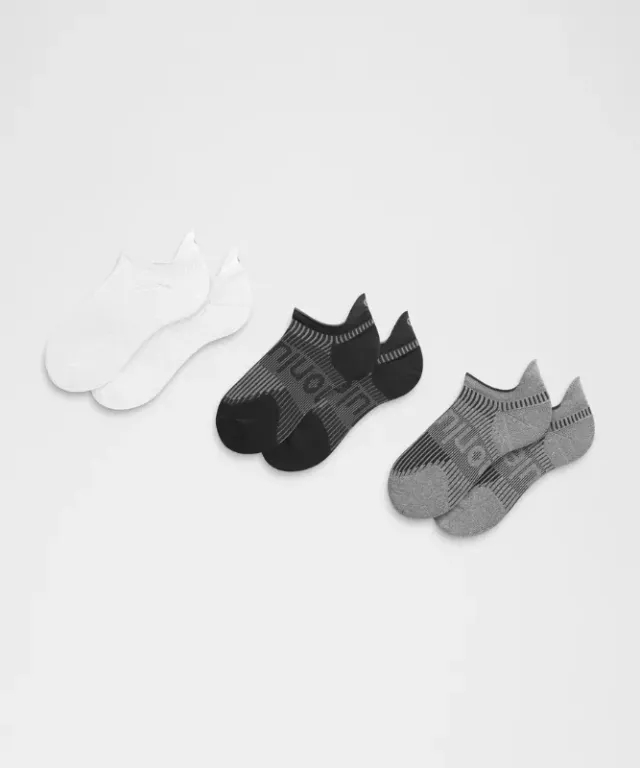 lululemon IE lululemon – Men's Power Stride Tab Socks 3 Pack – Color White/Grey/Black – Size XL
