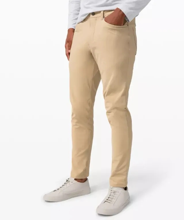 lululemon IE lululemon – Men's ABC Slim-Fit 5 Pocket Trousers 32L Warpstreme – Color Khaki – Size 46