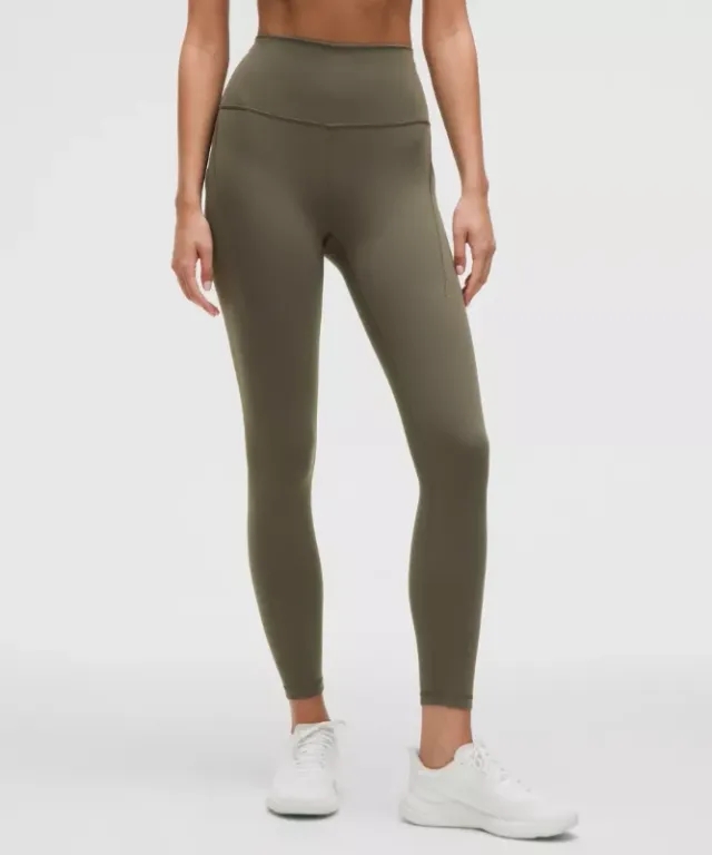 lululemon IE lululemon – Women's Wunder Train High-Rise Tight Leggings with Pockets – 25 – Color Green – Size 8