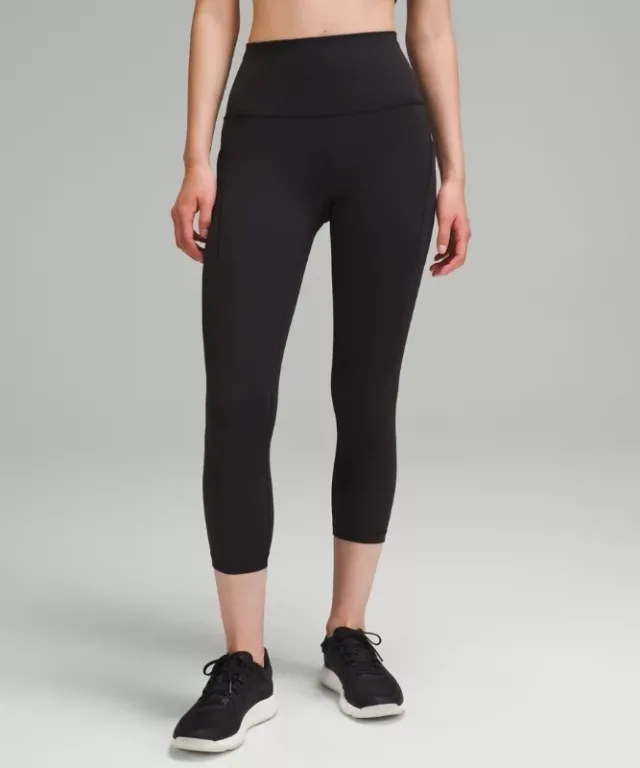 lululemon IE lululemon – Women's Wunder Train High-Rise Crop Leggings with Pockets – 23 – Color Black – Size 8