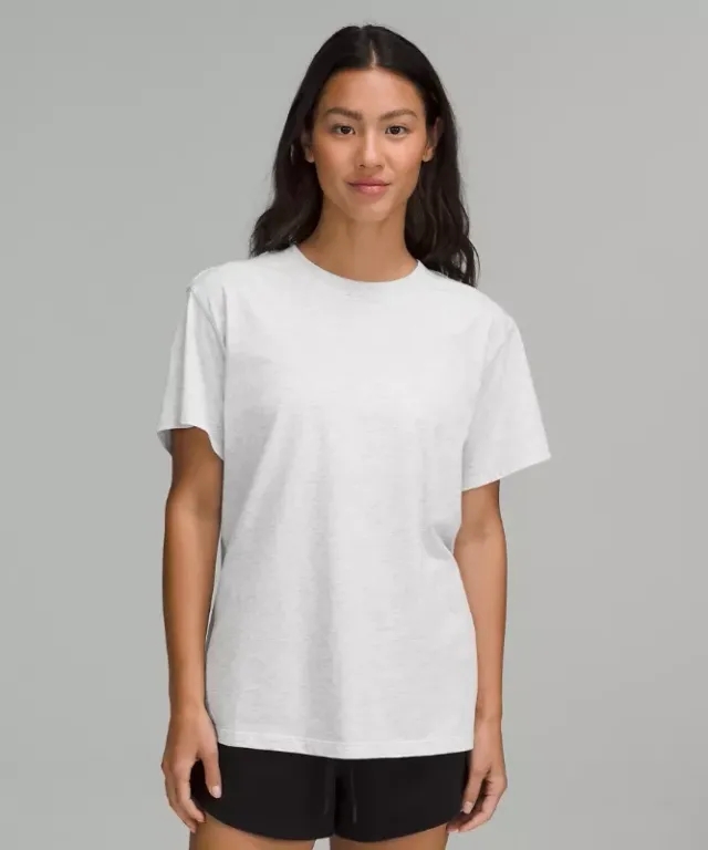 lululemon IE lululemon – Women's All Yours Cotton T-Shirt – Color Light Grey/Grey – Size 6