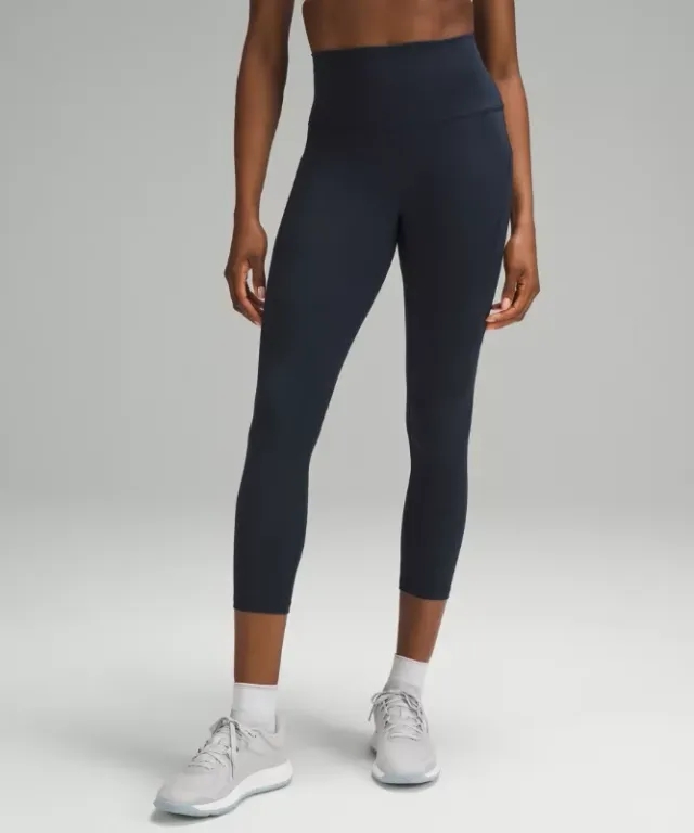 lululemon IE lululemon – Women's Wunder Train High-Rise Crop Leggings with Pockets – 23 – Color Blue – Size 8