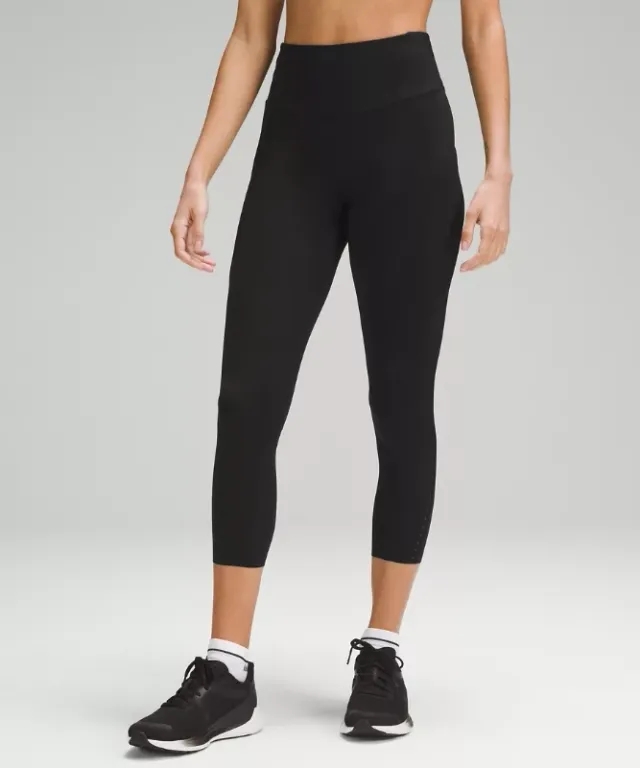lululemon IE lululemon – Women's Fast and Free High-Rise Crop Pants Pockets – 23 – Color Black – Size 8