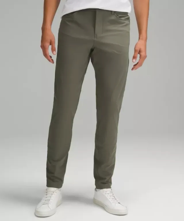 lululemon IE lululemon – Men's ABC Slim-Fit 5 Pocket Trousers 32L Warpstreme – Color Green – Size 38