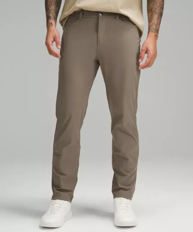 lululemon IE lululemon – Men's ABC Classic-Fit 5 Pocket Trousers 32L Warpstreme – Color Brown – Size 46
