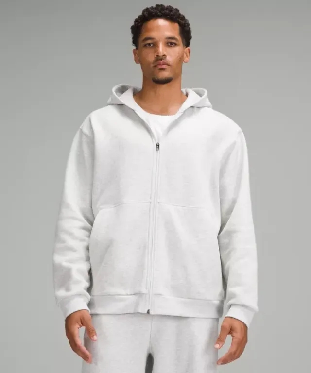 lululemon IE lululemon – Men's Steady State Full-Zip Hoodie – Color Light Grey/White – Size 2XL