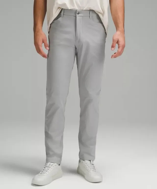 lululemon IE lululemon – Men's ABC Classic-Fit 5 Pocket Trousers 34L Warpstreme – Color Silver/Grey – Size 46
