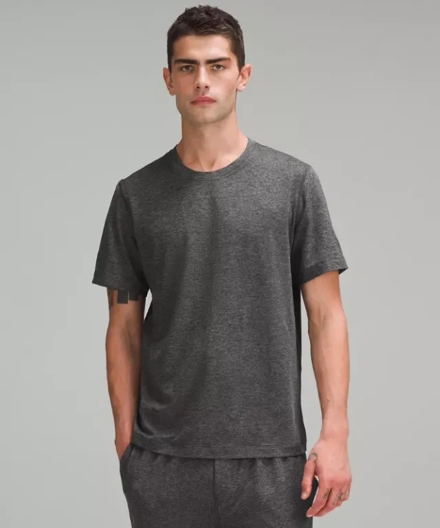 lululemon IE lululemon – Men's Soft Jersey Short-Sleeve Shirt – Color Black/Grey – Size XL