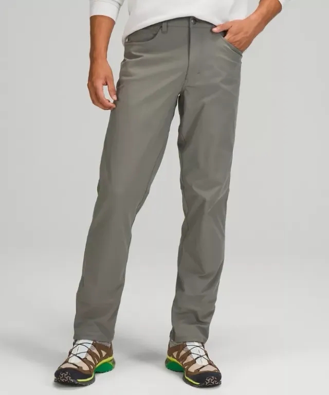 lululemon IE lululemon – Men's ABC Classic-Fit 5 Pocket Trousers 32L Warpstreme – Color Grey – Size 46