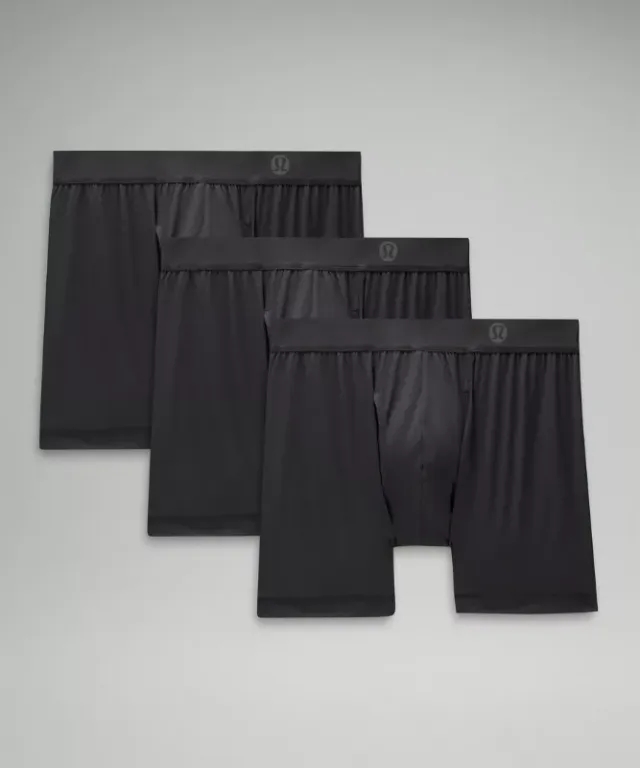 lululemon IE lululemon – Men's Always In Motion Boxer Briefs with Fly 3 Pack – 5 – Color Black – Size S
